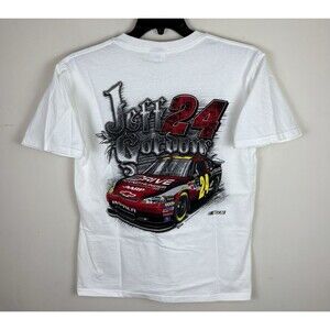 Vintage Y2K 2011 NASCAR Jeff Gordan Graphic T-Shirt / White / Size Medium